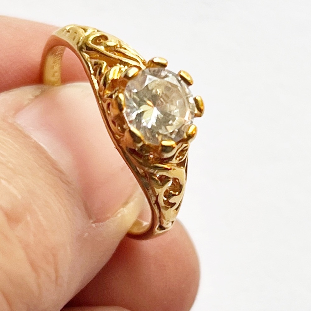 Vintage Lind Cocktail Ring 14K HGE 8